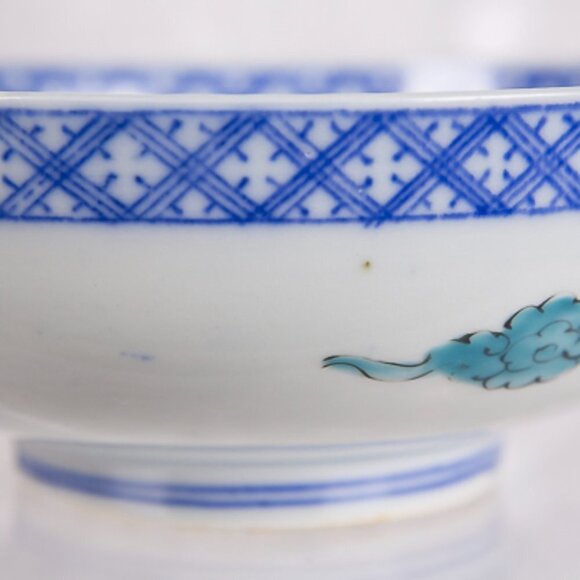 Antique Japanese Meiji Period Porcelain Bowl with Imari Pattern Design - Picture 8 of 11